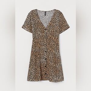 H&M leopard print skater dress
